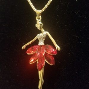Ruby Ballerina Necklace